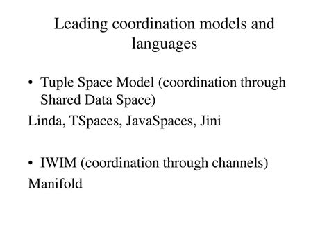 channel coordination model.